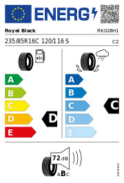 Royal black 235 85 - a/t, 235/85